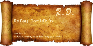Rafay Dorián névjegykártya